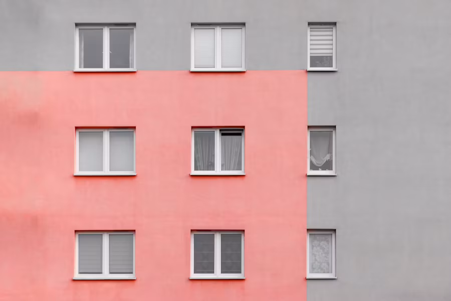 Repeating architectural balconies used for an illustrative property concept